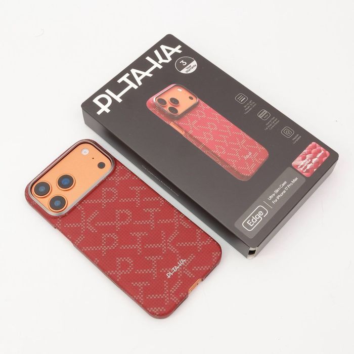 PITAKA Ultra Slim для iPhone 17 Pro / 17 Pro Max Gold / Red