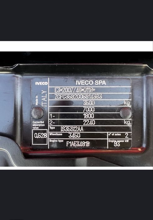 IVECO -turbo Daily 35s13 /2012 / basculabil de fabrica
