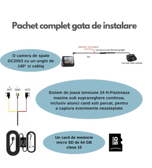 Camera De Bord 4k , senzor sony imex 335 , aplicate wifi,camera spat