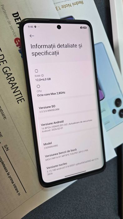 Xiaomi Note 13 Pro+ 5G 512GB Ram 12Gb Garantie