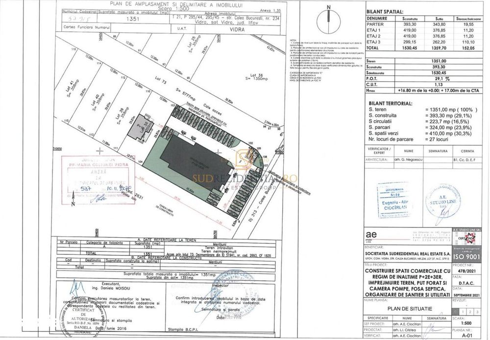 Cladire multifunctionala, Calea Bucuresti, P+3E, trafic intens