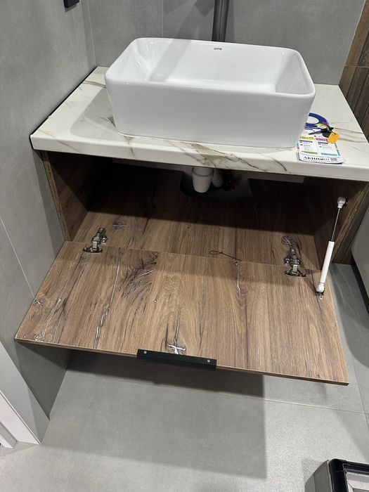 Тумба, раковина, смеситель