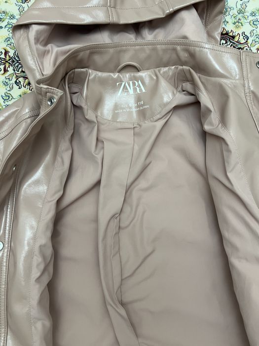 Куртка-мини плащ на девочку, эко-кожа