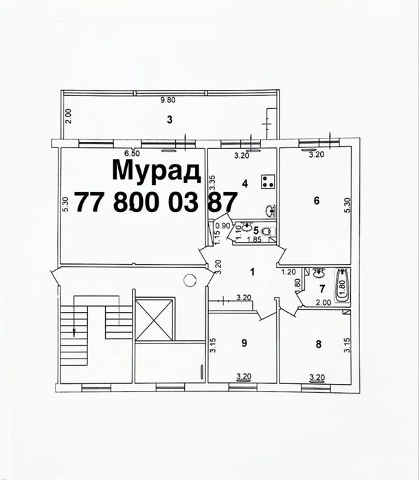 Пять комнат 5/5/9 Тузель 3, Мечеть, под Ипотеку, 40 Лет Победы