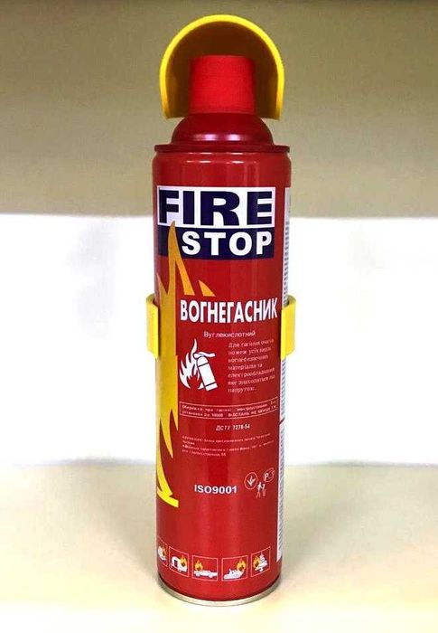 Огнетушитель в металлическом корпусе 1 литр автомобильный Fire Stop