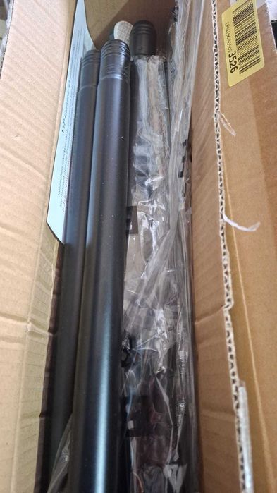 Bara telescopica draperie/dus, 70-255 cm, montaj fara gaurire, negru