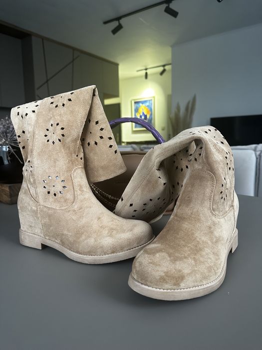 Ботуши от естествен велур