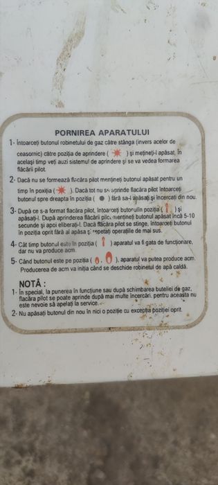 Încălzitor apă menajeră pe gaz "Athena"