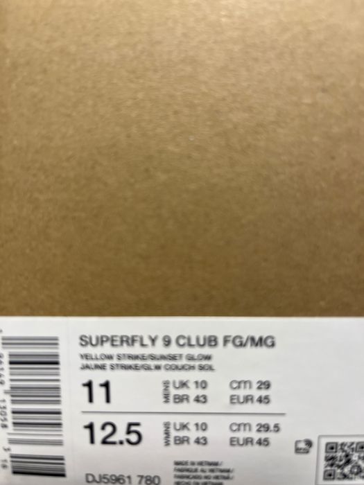 Nike Мercurial бутонки Superfly 9 club нови размер 45