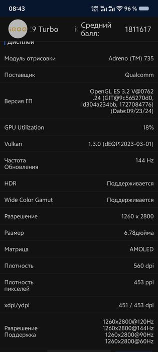 iQOO z9 turbo обмен