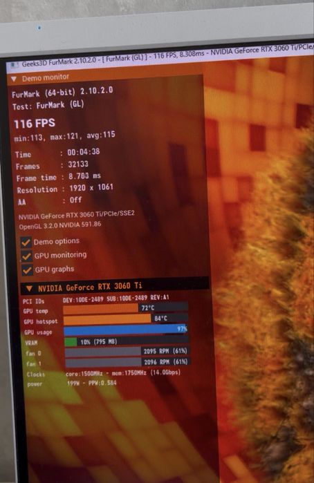 Видеокарта rtx3060ti palit 8gb