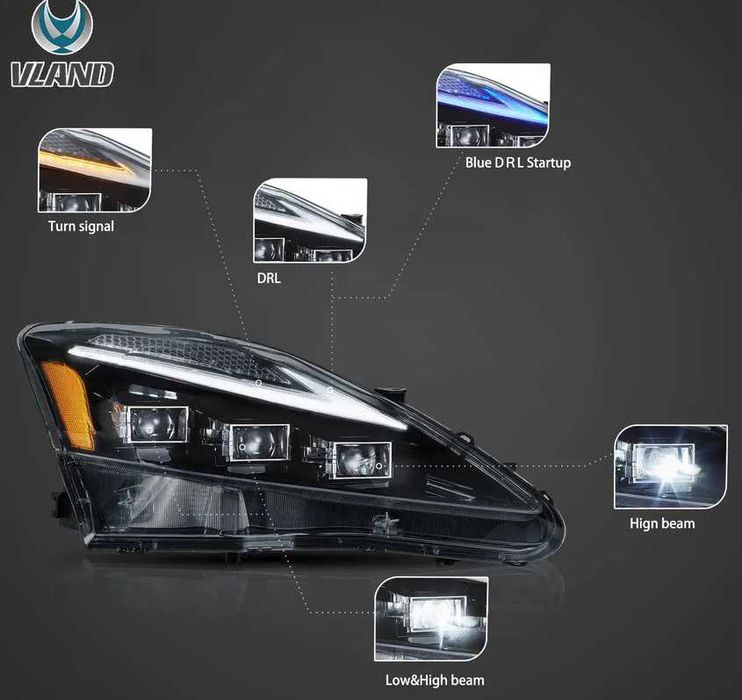 Full Led matrix фарове 06-12 Lexus IS250/IS250C/IS350/IS220d  08-14