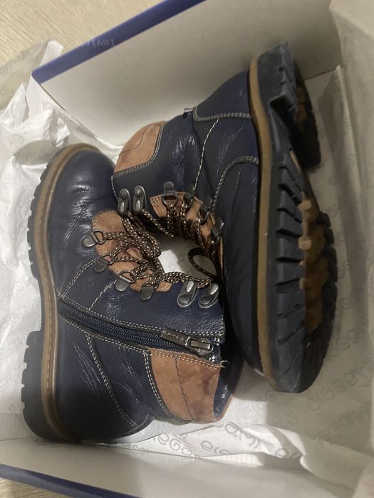 Ботинки кожа унисекс зима 34-35р