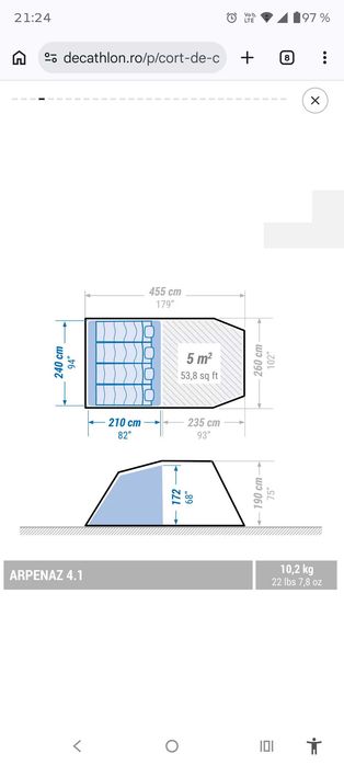 Cort 4 persoane folosit o singura data tel 0768923778
