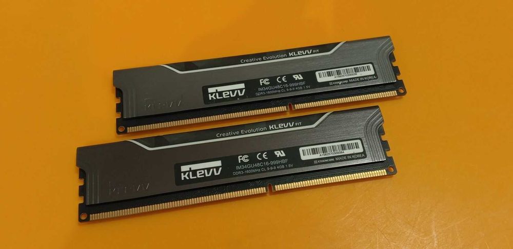 Kit 8Gb DDR3 Desktop,Klevv Fit,2x4GB,1600MHz,CL9
