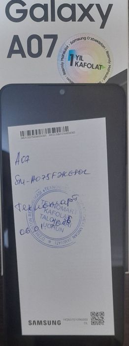 Срочно продаю Galaxy A 07 (новый)7