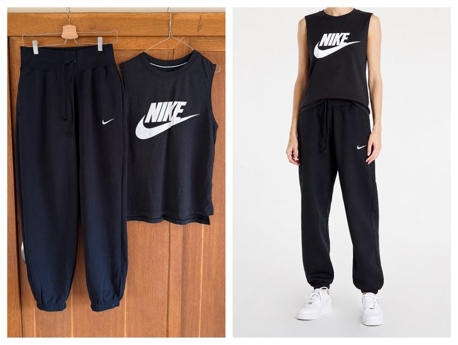 Nike оригинално овувърсайз долнище с подарък топ
