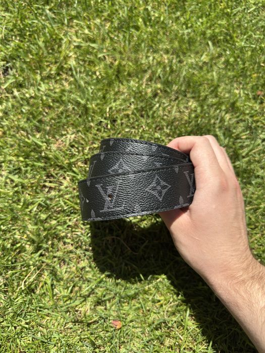 *PREMIUM* Curea LV Pattern Negru Catarama Argintie Piele Livrare cu Verificare 24-48h
