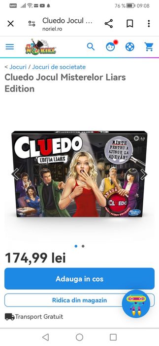 2 jocuri Cluedo - Edițiile Classic și Liar