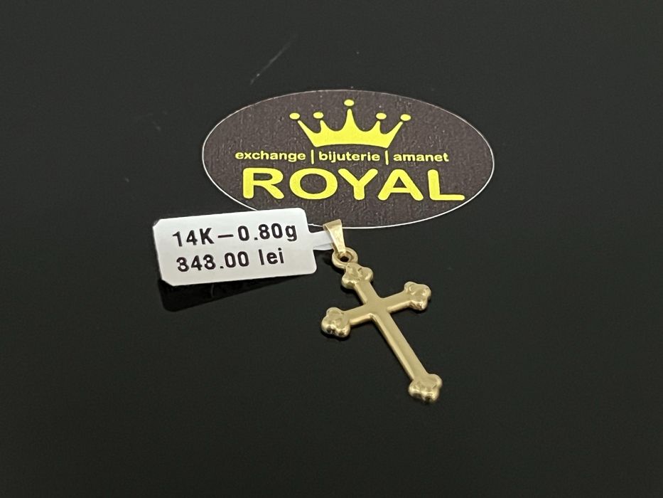 Bijuteria Royal CB : Pandantiv cruce aur 14K 0,80 grame
