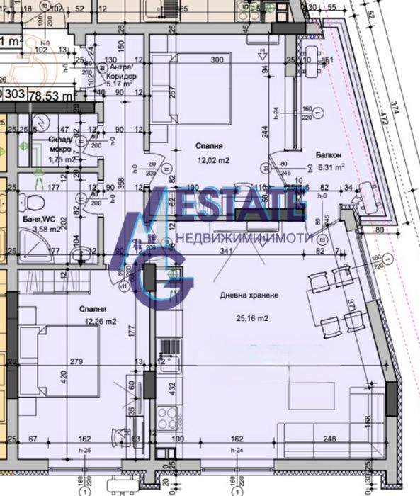 Тристаен апартамент в к-с ХОРИЗОНТ в гр. Бургас.