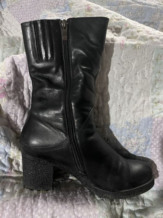 Кожаные  сапоги 39 р