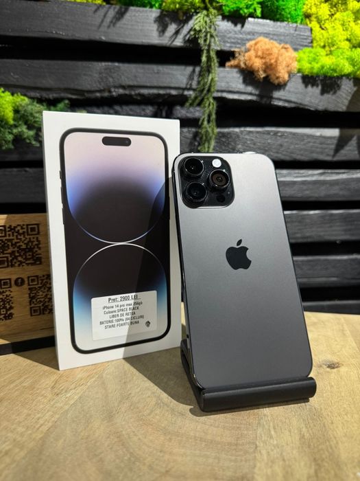 iPhone 14 Pro Max 256gb Black Neverlocked Bat 100%/Fact+Garantie