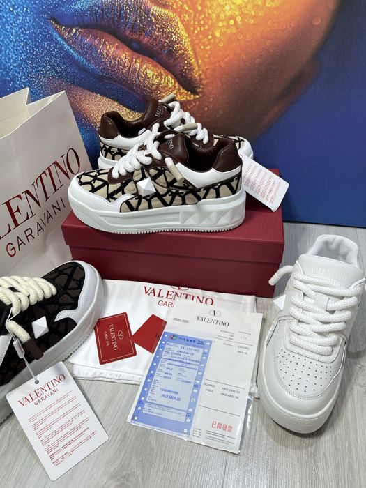 Adidasi Valentino One Stud piele naturala Full Box colectie noua