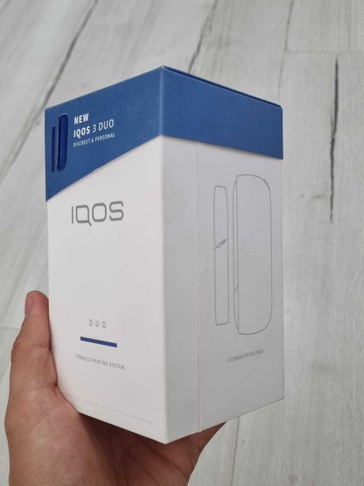 IQOS 3 DUO Nou (Albastru) + Husă Piele Originală (Albastră)