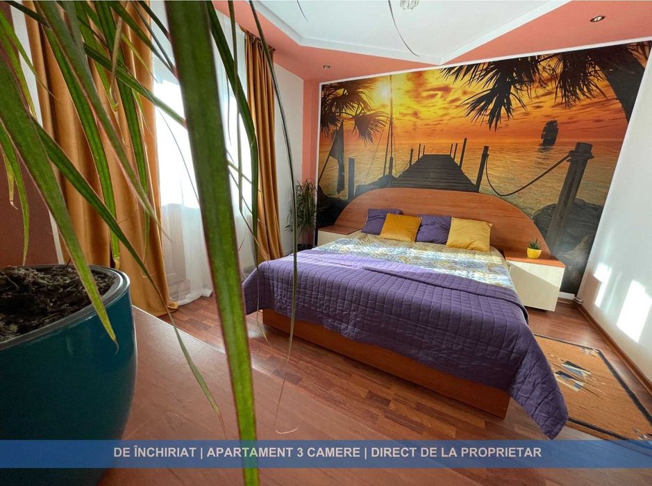 Închiriere apartament 3 camere - atmosferă de vacanță, aproape de centru