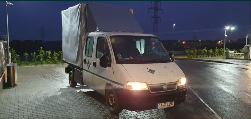 Vand camioneta FIAT Ducato Diesel prelata cabina dubla
