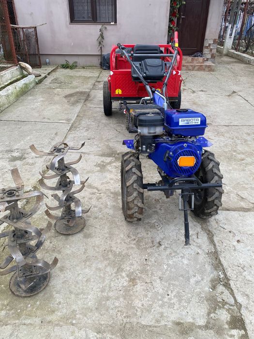 Motocultor Rabota K13-Q130 cu remorca Rotakt