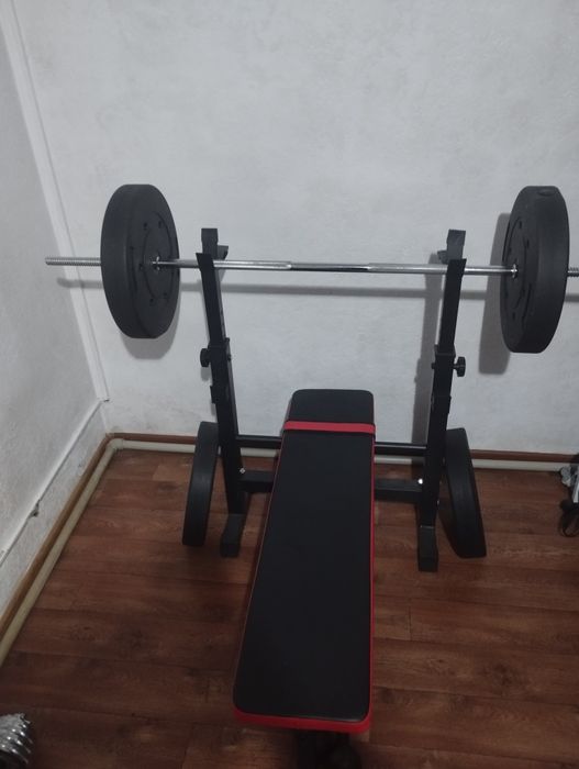 Штанга 130кг + скамья для жима лежа
