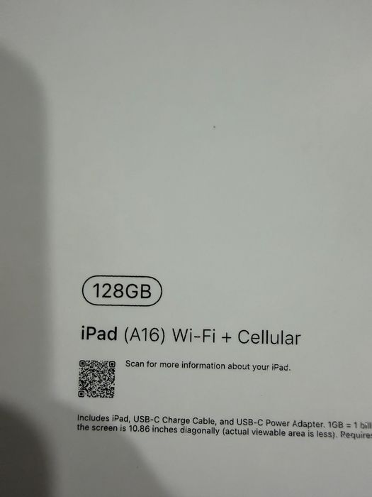 Ipad A16 128 ggb (sim)