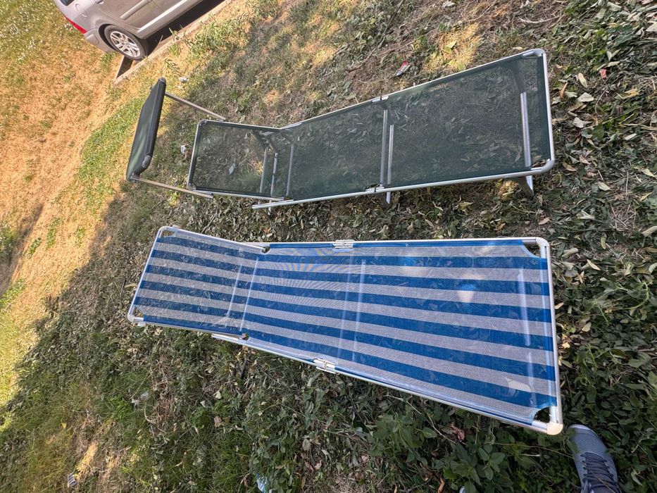 Сгъваеми шезлонги 2бр с шалтета