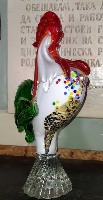 Мурано стъклена фигура на петел