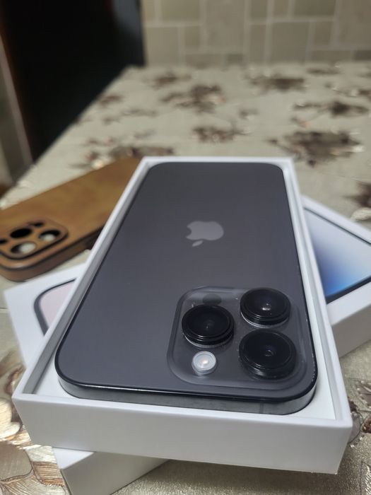 Iphone 14ProMax  Black 128gb full box neverlocked