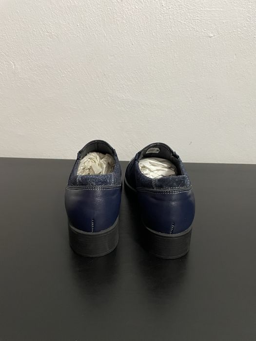 Pantofi dama, din piele, marimea 37(24 cm), bleumarin, noi