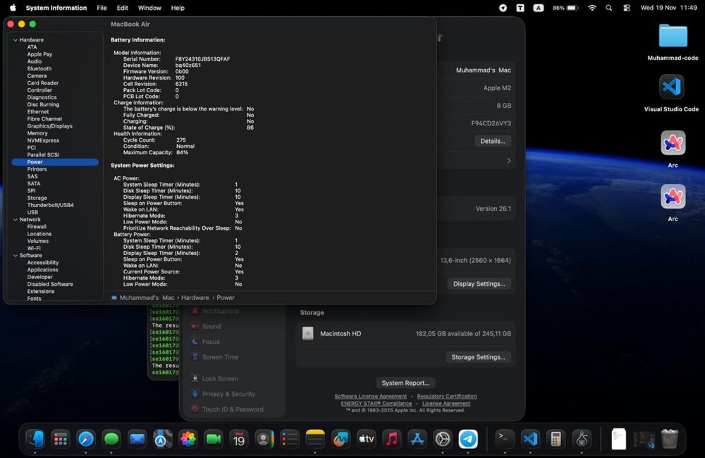 Macbook Air M2 Xolati yaxshi
