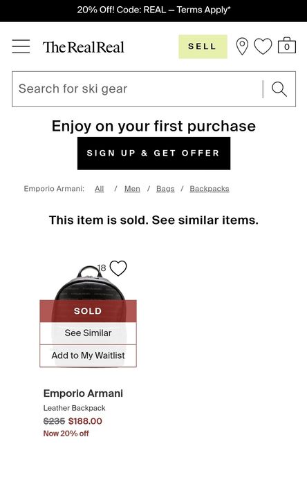 Armani-Армани дамска раница