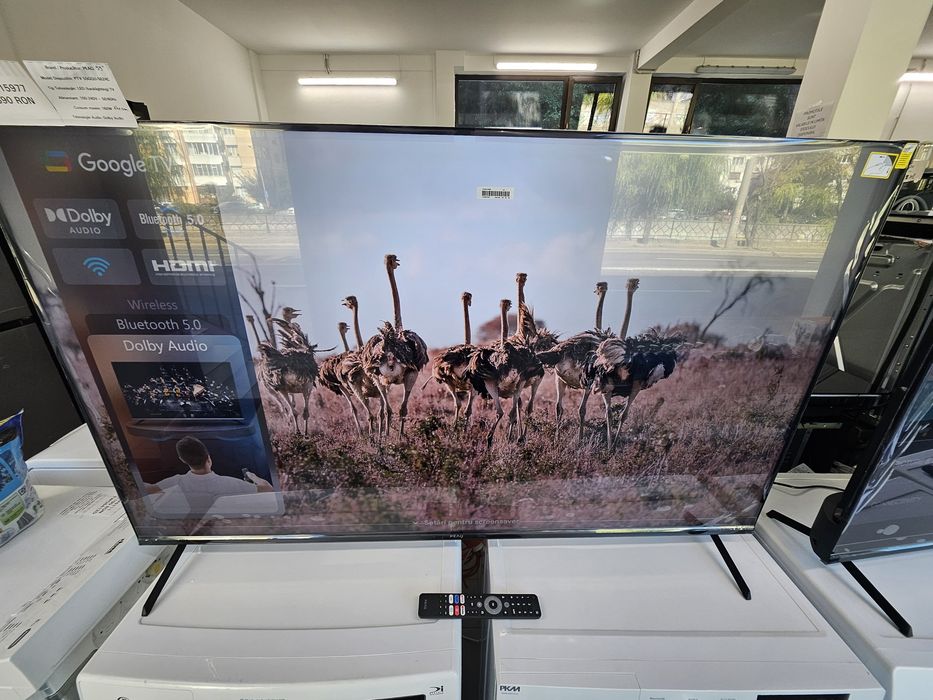 Smart TV QLED PEAQ 55" (139 cm), 4K Ultra HD, Google TV + Factura +Garantie 12 luni