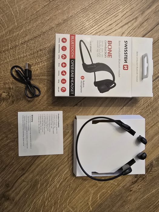 Căști Bluetooth cu conducție osoasă SWISSTEN – Noi, sigilate | Ideal pentru sport