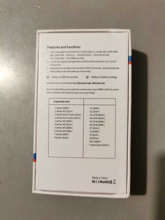 Tester obd2 BMW Vgate vLinker BM+  pentru BMW