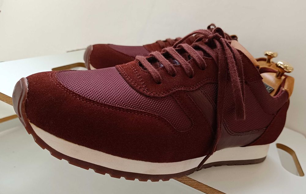 Pantofi sport casual 45 44 premium Hackett NOI piele naturala moale