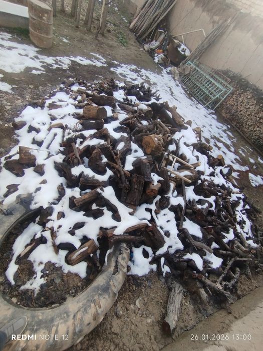 Oʻtinlar bor aralash pechkaga yoqishga tayyor