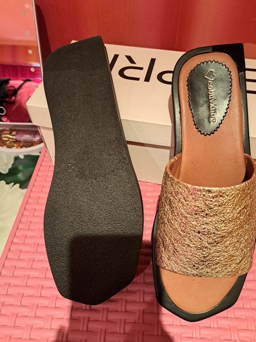 Дамски чехли естествена кожа