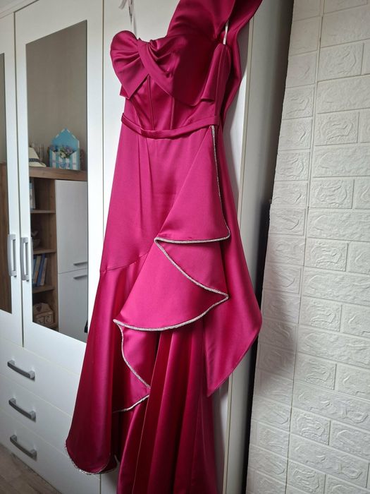 Официална  вечерна цикламена рокля