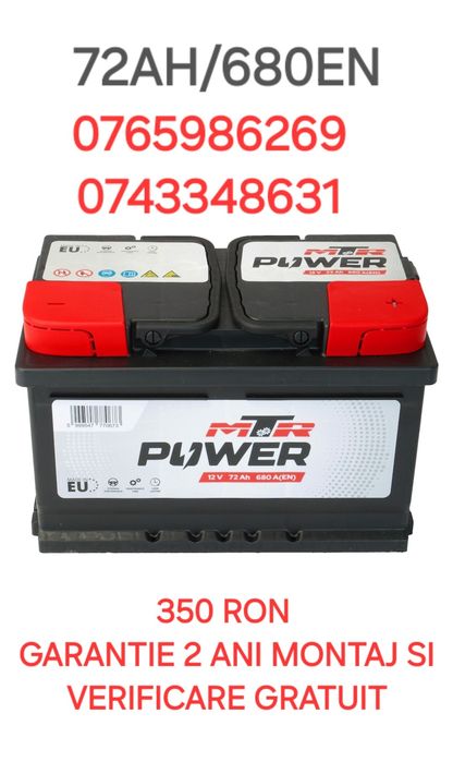 Baterii baterie acumulatori auto Noi și Sh la  cel mai bun preț 60 65 72 88 si 90 ah