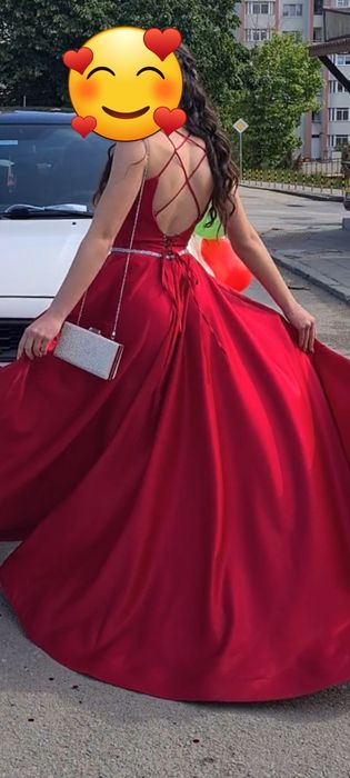 Бална  сатенена рокля