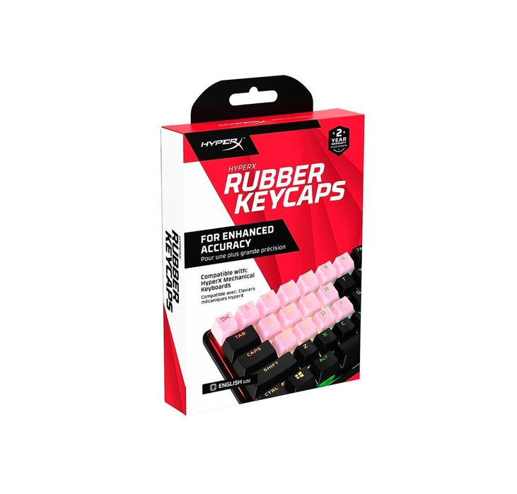 ^Кейкапы HyperX Rubber Game Accy Kit, US - Pink
